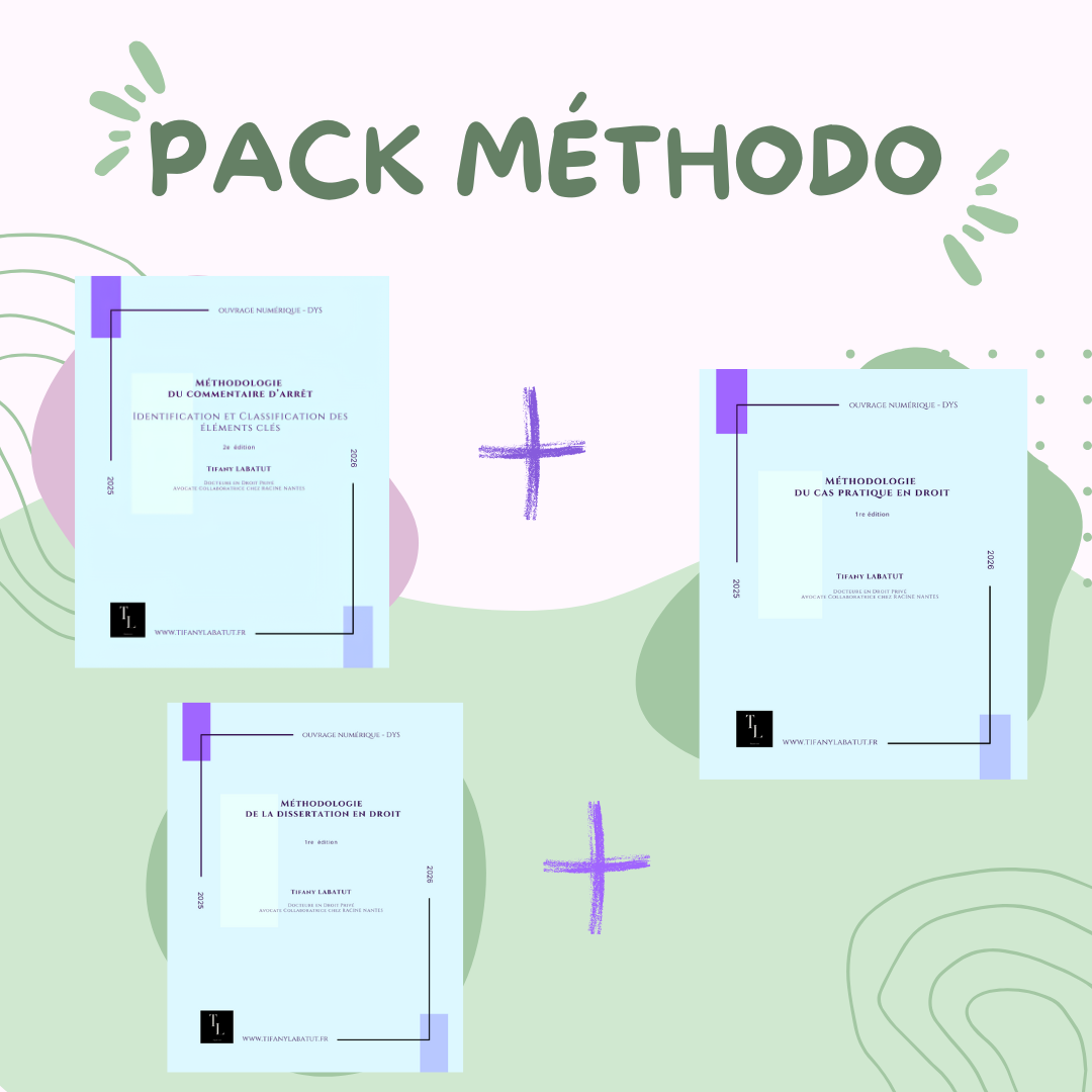 Pack Méthodologie (commentaire d'arrêt, dissertation, cas pratique) | PDF | version DYS