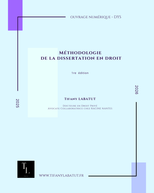Méthodologie de la dissertation en droit 2025/2026 | édition numérique  PDF | version DYS